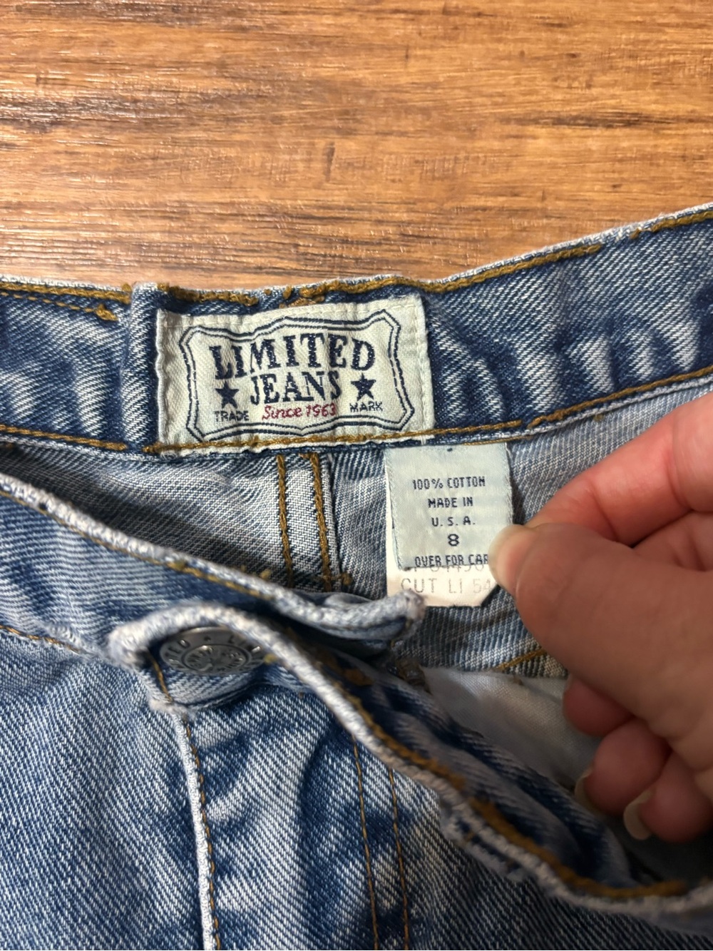 Vintage Y2K High-Rise Denim Shorts 8 Blue - Picture 3 of 4